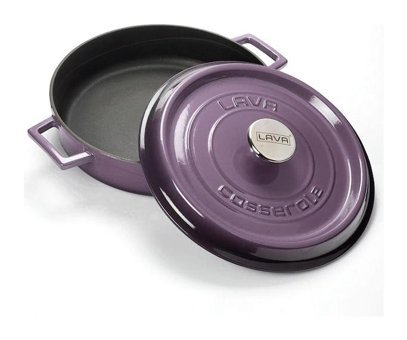 Lava Trendy Döküm 32 cm Basık Tencere Mor