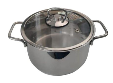 Aryıldız 10012 Cam Kapaklı Çelik 18 cm Derin Tencere
