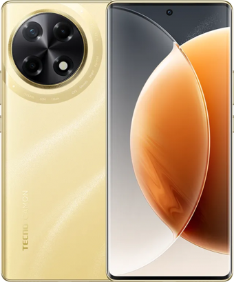 Tecno Camon 30S 256 GB Hafıza 8 GB Ram 6.78 inç 50 MP Çift Hatlı AMOLED Ekran Android Akıllı Cep Telefonu Altın
