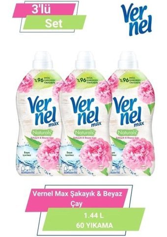 Vernel Naturals Beyaz Çay 60 Yıkama Yumuşatıcı 3x1.44 lt
