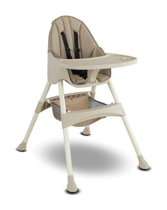 Baby Hope 7001 Plus 5 Noktalı Emniyet Kemerli 20 kg Taşıma Kapasiteli Tekerleksiz Tepsili Oturaklı Katlanır Mama Sandalyesi Kahverengi