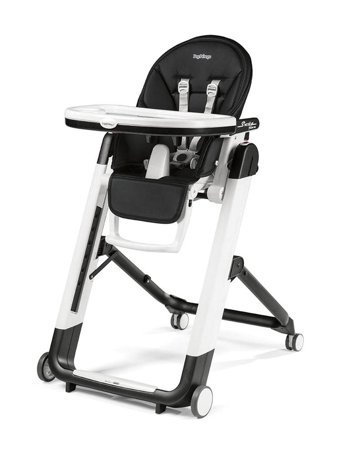 Peg Perego Siesta Follow Me 5 Noktalı Emniyet Kemerli 20 kg Taşıma Kapasiteli Tekerlekli Tepsili Oturaklı Yükselticili Katlanır Portatif Mama Sandalyesi Siyah