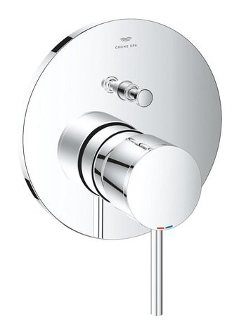 Grohe Atrio Krom Aç Kapa Ankastre Yuvarlak Banyo Bataryası Gri