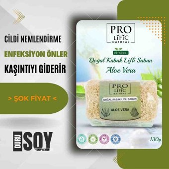 Pro Lific Natural Doğal Kabak Lifli Aloe Vera-Kabak Lifli Katı Sabun 130 gr