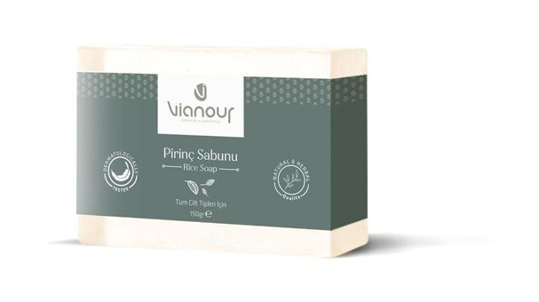 Vianour Doğal Pirinç Katı Sabun 150 gr