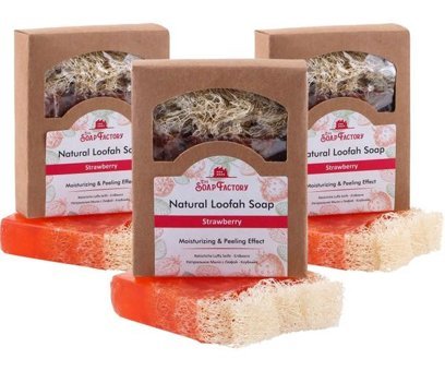 The Soap Factory Bitkisel Vegan Çilek Katı Sabun 3x120 gr