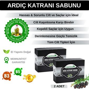 Organicsun Doğal Ardıç Katranı Katı Sabun 2x140 gr
