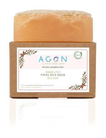 Agon El Yapımı Doğal Kabak Lifli-Pirinç Katı Sabun 120 gr