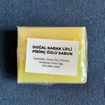Efsoon Organics Kabak Lifli-Pirinç Katı Sabun 140 gr