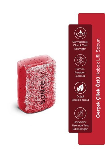 Santeplus Kabak Lifli-Çilek Katı Sabun 160 gr