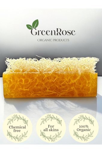 greenrose Doğal Kabak Lifli Organik E Vitamini-Kabak Lifli-Zerdeçal Katı Sabun 100 gr