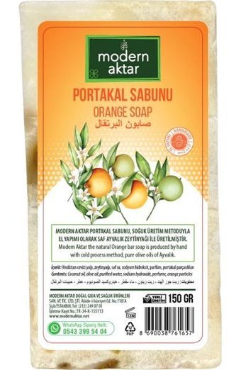 Modern Aktar El Yapımı Portakal Katı Sabun 150 gr