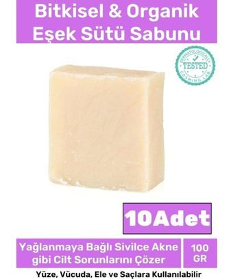 Carlburn Bitkisel Vegan Eşek Sütü Katı Sabun 10x100 gr