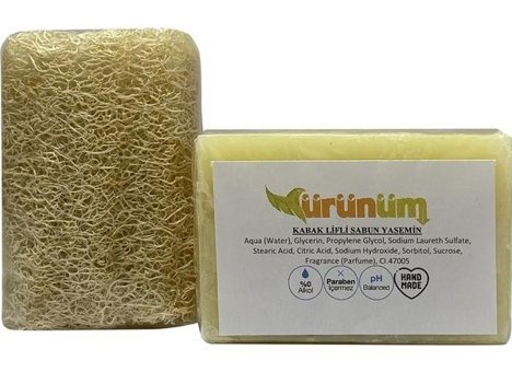 Ürünüm Şifalı Bitkiler Gliserinli-Kabak Lifli-Yasemin Katı Sabun 100 gr