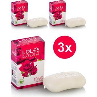 Lole'S Premium Bitkisel Gül Katı Sabun 3x100 gr
