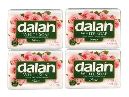 Dalan Beyaz Katı Sabun-Gül Katı Sabun 4x600 gr