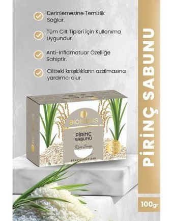 Biobiens Pirinç Katı Sabun 100 gr