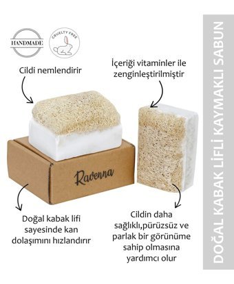 Ravenna Doğal Kabak Lifli Kabak Lifli Katı Sabun 130 gr