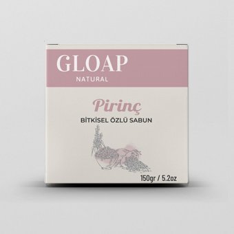 Gloap Natural Bitkisel Pirinç Katı Sabun 150 gr
