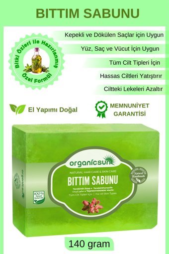 Organicsun Saç Ve Cilt Bıttım Katı Sabun 140 gr