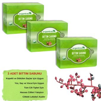Organicsun Saç Ve Cilt Bıttım Katı Sabun 3x140 gr