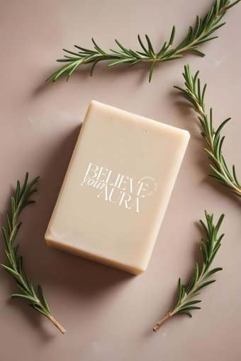 Believe Your Aura Doğal El Yapımı Biberiye Katı Sabun 100 gr
