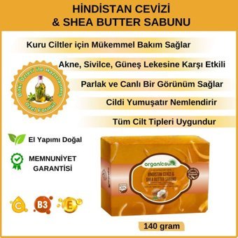 Organicsun Besleyici Ve Onarıcı Hindistan Cevizi-Shea Butter Katı Sabun 140 gr
