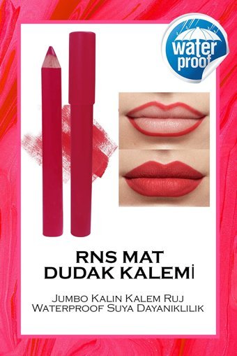 Dahaus Crayon Ultra Xl43G Suya Dayanıklı Kalın Kalıcı Mat Dudak Kalemi Kırmızı
