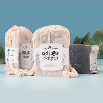 İlaçsız Market Okaliptüs-Sedir Ağacı Katı Sabun 120 gr