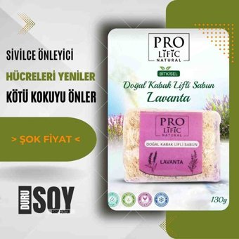 Pro Lific Natural Doğal Kabak Lifli Kabak Lifli-Lavanta Katı Sabun 130 gr
