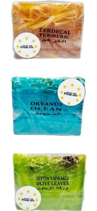 Monsieur Premiere Okyanus-Zerdeçal-Zeytin Yapraklı Katı Sabun 3x120 gr