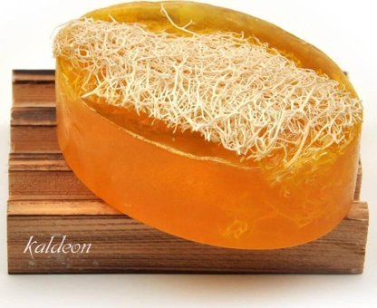Kaldeon Doğal El Yapımı Kabak Lifli-Mango Katı Sabun 120 gr