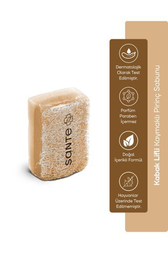 Santeplus Akne Karşıtı Kabak Lifli-Pirinç Katı Sabun 160 gr