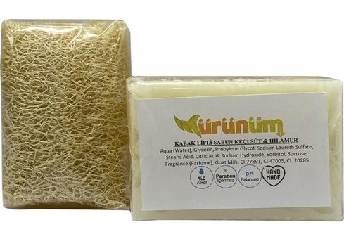 Ürünüm Şifalı Bitkiler Ihlamur-Kabak Lifli-Keçi Sütlü Katı Sabun 100 gr