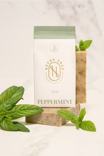 Nesos Soap Doğal El Yapımı Nane Katı Sabun 100 gr