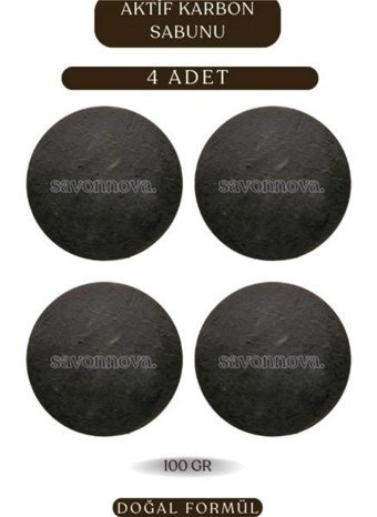Savonnova Aktif Karbon Aktif Karbon Katı Sabun 4x100 gr