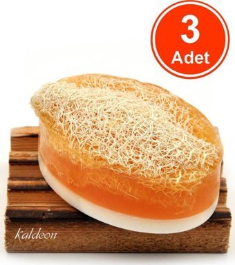 Kaldeon Doğal El Yapımı Bal-Eşek Sütü-Kabak Lifli Katı Sabun 3x120 gr