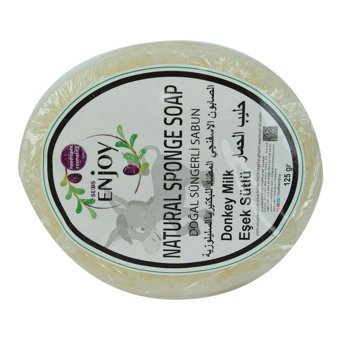 Enjoy Doğal Süngerli Eşek Sütü Katı Sabun 125 gr