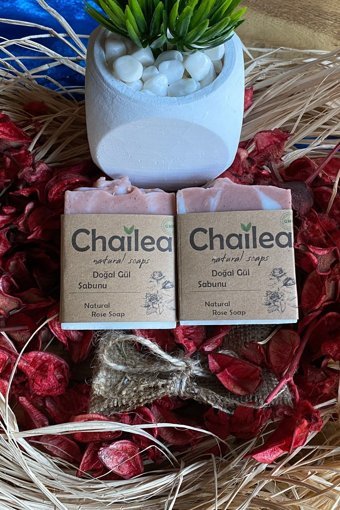Chailea Doğal El Yapımı Gül Katı Sabun 2x100 gr