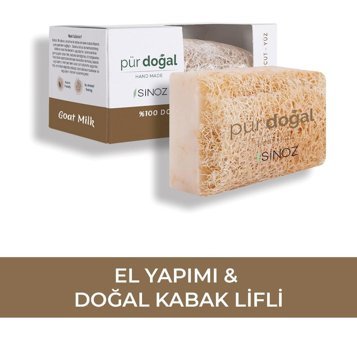 Sinoz Doğal Kabak Lifli Kabak Lifli-Keçi Sütlü Katı Sabun 130 gr