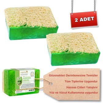 Organicsun Tüm Cilt Tipleri İÇin Aloe Vera-E Vitaminli Katı Sabun 2x120 gr