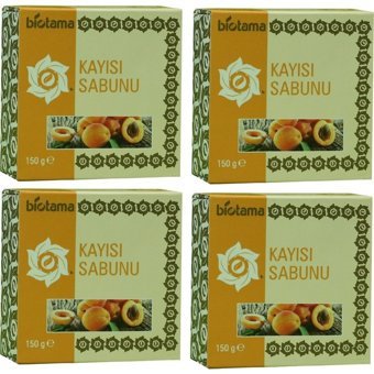 Biotama Doğal Kayısı Katı Sabun 4x150 gr
