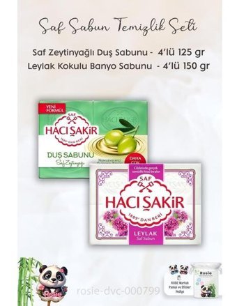 Hacı Şakir Gliserinli-Leylak-Zeytinyağlı Katı Sabun 4x125 gr