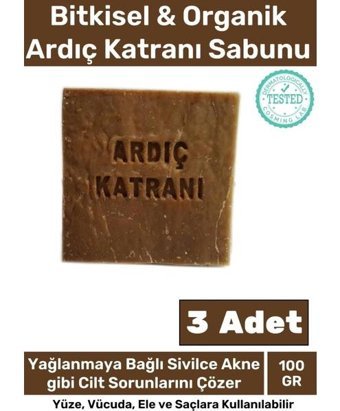 Carlburn Bitkisel Vegan Ardıç Katranı Katı Sabun 3x100 gr