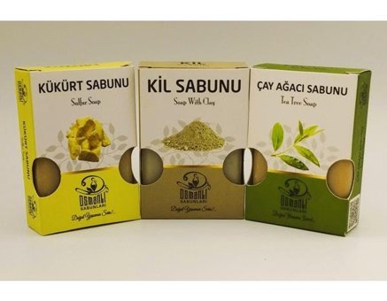 Osmanlı Kil-Kükürt-Çay Ağacı Katı Sabun 3x100 gr