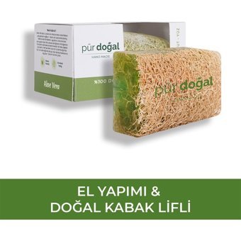 Pür Doğal Doğal Kabak Lifli Kabak Lifli Katı Sabun 130 gr