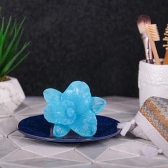 Misya Dekoratif Mavi Gül Katı Sabun 75 gr