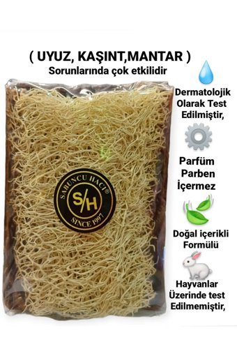 Sabuncu Hacı Doğal Kabak Lifli Ardıç Katranı-Kabak Lifli Katı Sabun 110 gr