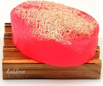 Kaldeon Doğal El Yapımı Gül-Kabak Lifli Katı Sabun 120 gr