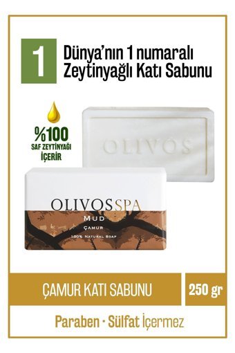 Olivos Spa Serisi Çamur-Zeytinyağlı Katı Sabun 250 gr